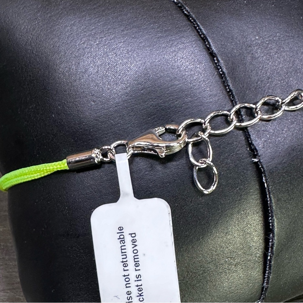 Diamond and sterling silver cord bracelet in bright yellow friendship - Picture 8 of 11